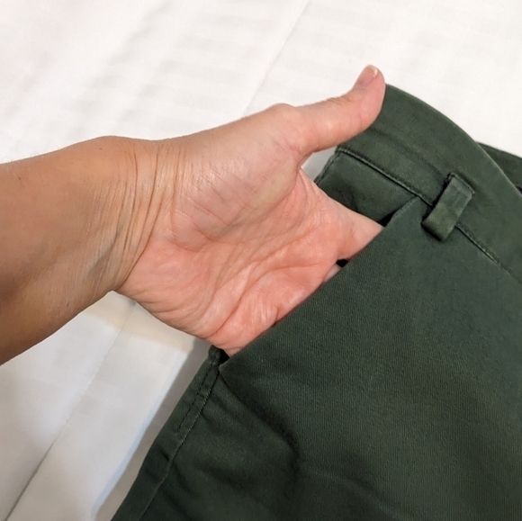 CROSBY army green flat front trousers size 10 - Picture 3 of 7